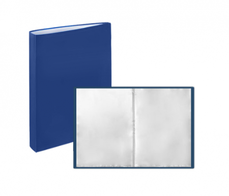 Папка 10 файлов "KWELT" , А4 , синяя , пластик 0,5 мм, КР-000282